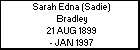 Sarah Edna (Sadie) Bradley