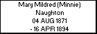 Mary Mildred (Minnie) Naughton