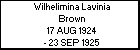 Wilhelimina Lavinia Brown
