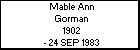 Mable Ann Gorman