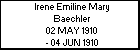 Irene Emiline Mary Baechler