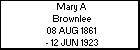 Mary A Brownlee