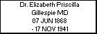 Dr. Elizabeth Priscilla Gillespie MD