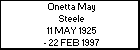 Onetta May Steele