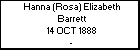 Hanna (Rosa) Elizabeth Barrett