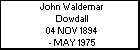 John Waldemar Dowdall