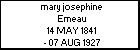 mary josephine Emeau