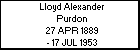 Lloyd Alexander Purdon