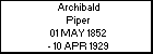 Archibald Piper