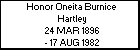Honor Oneita Burnice Hartley