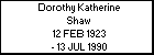 Dorothy Katherine Shaw