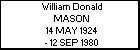 William Donald MASON