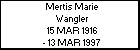 Mertis Marie Wangler