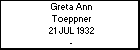 Greta Ann Toeppner