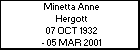 Minetta Anne Hergott