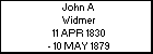 John A Widmer