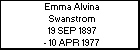 Emma Alvina Swanstrom