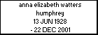 anna elizabeth watters humphrey