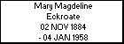 Mary Magdeline Eckroate