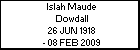 Islah Maude Dowdall