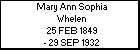 Mary Ann Sophia Whelen