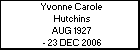 Yvonne Carole Hutchins
