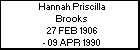 Hannah Priscilla Brooks