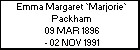 Emma Margaret `Marjorie` Packham