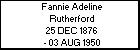 Fannie Adeline Rutherford