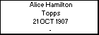 Alice Hamilton Topps