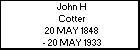 John H Cotter