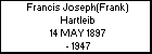 Francis Joseph(Frank) Hartleib