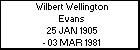 Wilbert Wellington Evans