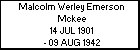 Malcolm Werley Emerson Mckee