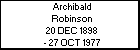 Archibald Robinson
