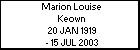 Marion Louise Keown