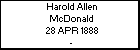Harold Allen McDonald