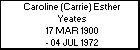 Caroline (Carrie) Esther Yeates