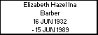 Elizabeth Hazel Ina Barber