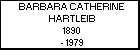 BARBARA CATHERINE HARTLEIB