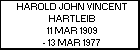 HAROLD JOHN VINCENT HARTLEIB