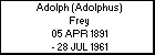 Adolph (Adolphus) Frey