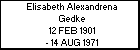 Elisabeth Alexandrena Gedke