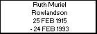 Ruth Muriel Rowlandson