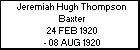 Jeremiah Hugh Thompson Baxter