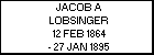 JACOB A LOBSINGER