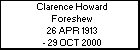 Clarence Howard Foreshew