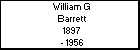 William G Barrett