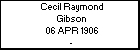 Cecil Raymond Gibson