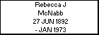 Rebecca J McNabb